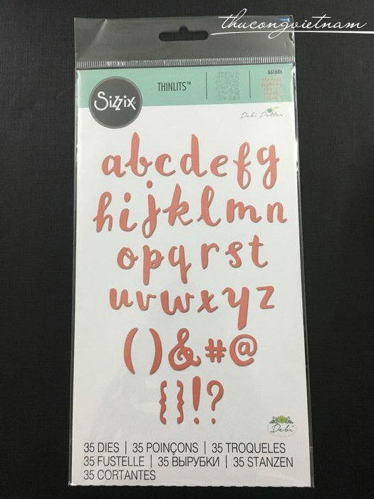 661686-Khuôn cắt Sizzix Thinlits bảng alphabet chữ thường